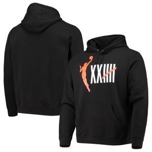 WNBA Fanatics Branded 25th Anniversary Logo Fitted Pullover Hoodie - Black